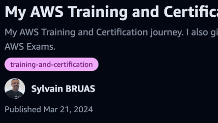 My AWS Training and Certification journey